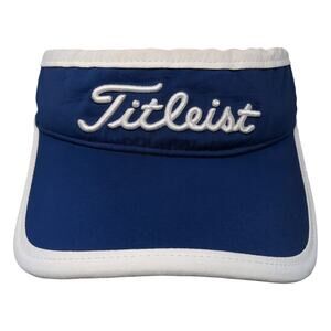 Fitleist Golf Strapback Sun Visor Cap Blue One Size Adjustable Embroidered